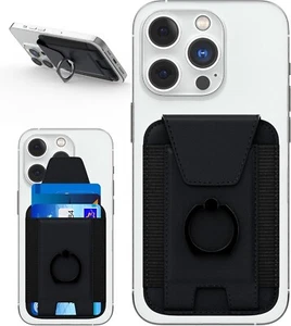3-in-1 Magnetische Geldbörse mit Handy Ring Ständer, Kompatibel mit Mag-Safe Geldbörse... - Bild 1 von 7