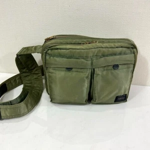 PORTER Tanker Yoshida Kaban two layers Shoulder Bag Khaki Sage Green - Picture 1 of 11