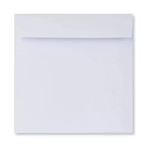 Buste bianche 155 mm Sq (6"x6") 120 gsm peeling e tenuta lembo dritto - Foto 1 di 1