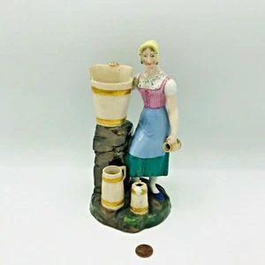 Porcelaine de Viennes Empire Figurine Woman with Buckets Yellow Bonnet France - Picture 1 of 12