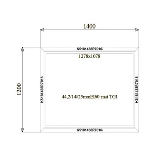 Brandschutzfenster F30 F60 Feuerschutzfenster FIX Aluminium Fenster nach Maß - Bild 1 von 5