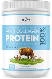 Multi Collagen Protein Powder 400g - Types I, II, III, V & X - Hydrolyzed Grass - Picture 1 of 3