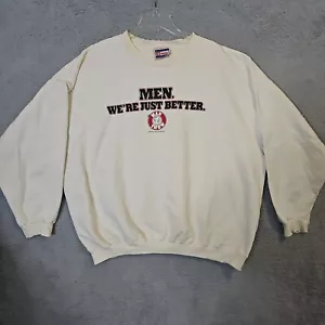RARE Vintage 2000 The Man Show Men We’re Just Better White Sweatshirt Men’s XL - Picture 1 of 14