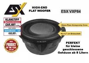 ESX VXP84 VISION High End Flat Subwoofer 20 cm (8”) 600 Watt flacher Woofer - Bild 1 von 9