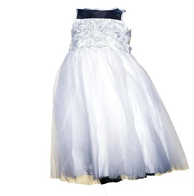 New Marmellata Flower Girl Tulle Wedding Gown White Dress Illusion Davids Bridal - Image 1 of 4