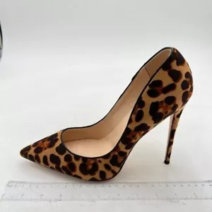 FSJ Women Sexy Leopard Printed Dress Shoes Pointy Toe High Heels Stilettos Pumps - Picture 1 of 7
