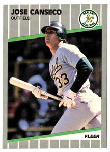 JOSE CANSECO 1989 Fleer Glossy Baseball #5 Oakland Athletics A's LIM-ED!