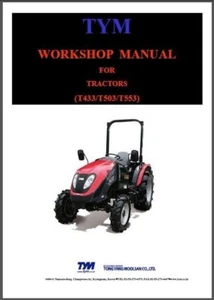 TYM T433 T503 T553 Tractor Service Manual on a CD - T 433 503 553 - Picture 1 of 2