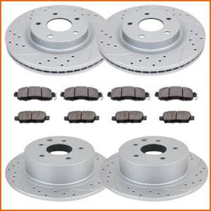 Pastillas de freno delanteras traseras cerámicas Nissan Altima Fit 2013 2014 2015 2016 2017 - Imagen 1 de 6