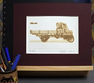 Camión Scott 1334 Vabis Suecia 1980 grabado por Z Jakus edición a prueba de artista - Imagen 1 de 3
