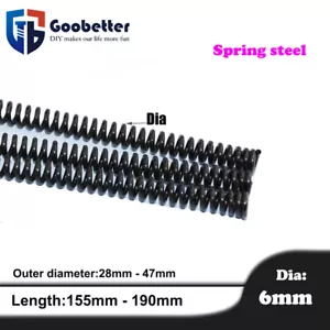 Black Spring Steel Compression Spring Return Spring 6mm Wire Length:155-190mm - Picture 1 of 3