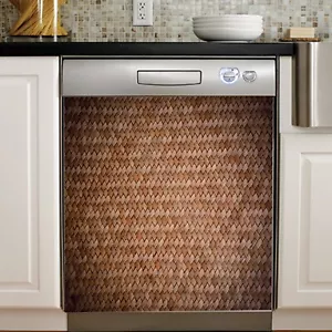 Dishwasher Magnet Cover, Waterproof, All Sizes - Basket Bamboo - Picture 1 of 7