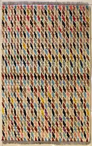 Alfombra multicolor Rugstc 3x5 Senneh Gabbeh, tinte vegetal, anudada a mano, lana - Imagen 1 de 5