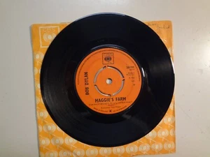 BOB DYLAN: Maggie’s Farm 3:51- On The Road Again 2:30-U.K. 7" 1965 CBS Records - Picture 1 of 2