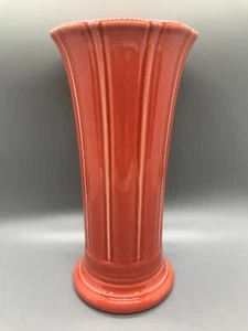 Fiesta Small 8" Flower Vase in Persimmon | Fiestaware Salmon Flared Bud Display - Picture 1 of 9