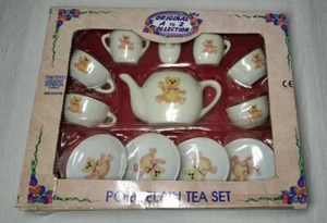 Doll Porcelain Tea Set 1:12 Doll House Miniature Cup Tableware Kitchen 12 Pcs. - Imagen 1 de 5