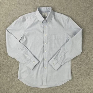 L.L. Bean Button Down Shirt Men 14.5-32 Blue Slim Fit Wrinkle Free LS 291653 - Picture 1 of 18