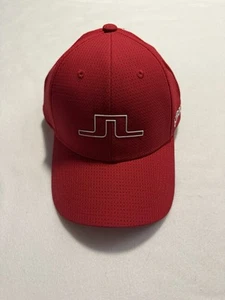 Cappello berretto golf J. Lindeberg Dylan Barbados rosso ciliegia nuovo con etichetta - Foto 1 di 14