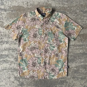 Patagonia Go To Floral Hawaiian Summer Short Sleeve Print Shirt Medium - Picture 1 of 10
