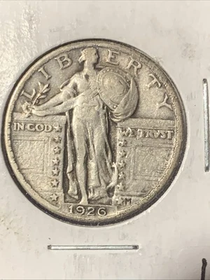 1926 Standing Liberty Quarter Very Fine VF Coin - Image 1 of 4
