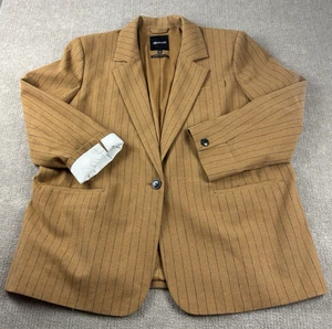 Madewell Blazer Gr. 16 Nadelstreifen braun Wollmischung einreihig zweireihig belüftet - Bild 1 von 15