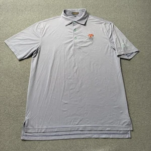 Peter Millar Polo Shirt Mens Medium Blue Summer Comfort Performance Golf Preppy - Picture 1 of 10