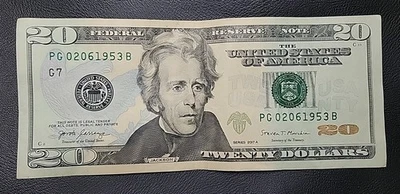 Feb 6 1953 $20 Dollar Birthday Anniversary Note! Fancy Serial Number LOW Circ!! - Image 1 of 4