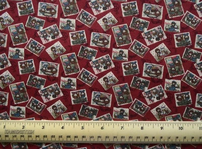 Pegatinas estampillas de granja Jane y Ronny de tela 100 % algodón de 1/4 yarda Foto 1 de 2