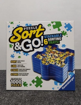 Ravensburger's Sort & Go! Bandejas de classificação empilháveis para quebra-cabeças novas - Imagem 1 de 4