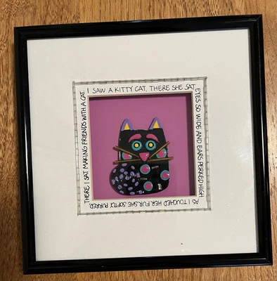 Bright Star Designs Gatito Gato Amigo Caja de Sombras Enmarcada Arte de Pared Colgante Nuevo Foto 1 de 4