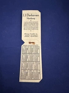 alte Werbung Kalender 1936 - 1937 J.J. Darboven Idee Kaffee Hamburg - Bild 1 von 3