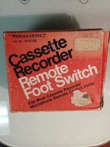 ▌Vintage Realistic Cassette Recorder Remote Foot Switch 44610B USE ANY MIKE JACK - Picture 1 of 4