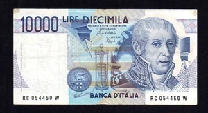 DIECIMILA 10000 LIRE ALESSANDRO VOLTA NUMERI RADAR REPUBBLICA ITALIANA - Foto 1 di 2