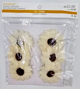 Juego de 6 Ashland Crema Cableado Margarita Acento Floral Decoración NUEVO - Imagen 1 de 3
