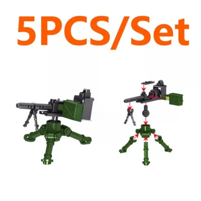 MOC WWII Military Base Fortress Battle Scene House Tower Weapon Building Blocks - Image 1 of 4