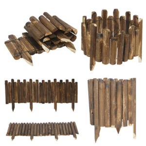 Beeteinfassung Rasenkante Rollborder in 4 Größen flexibler Holz Gartenzaun - Bild 1 von 23