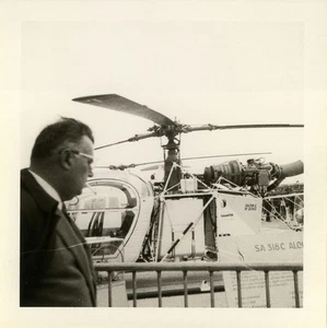 PHOTO ANCIENNE - VINTAGE SNAPSHOT - HÉLICOPTÈRE ALOUETTE PROFIL - HELICOPTER  - Imagen 1 de 1