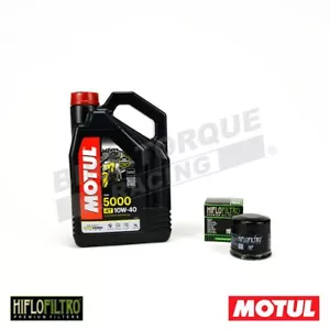 Motul 5000 10W40 4L 4 Stroke Oil and Filter for Suzuki GSF 1200 SA Bandit 97-06 - Picture 1 of 3