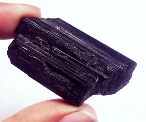 100% Natural Black Tourmaline Rough 130.00 Ct Certified Loose Gemstone - Imagen 1 de 6