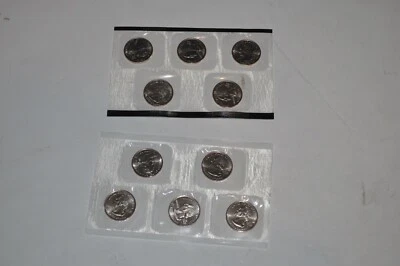 2005 P D State Quarter Set In US Mint Cello Satin Finish 10 CN-Clad Coins - Image 1 of 4