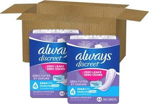Always Discreet Adult Incontinence Pads for Women, Moderate Absorbency - 88 CT - Picture 1 of 2