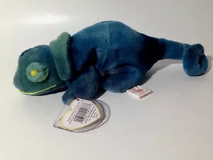 "Peluche ""Rainbow"" The Chameleon, Ty Beanie, error de color de tela, PVC ex etiqueta" - Imagen 1 de 6