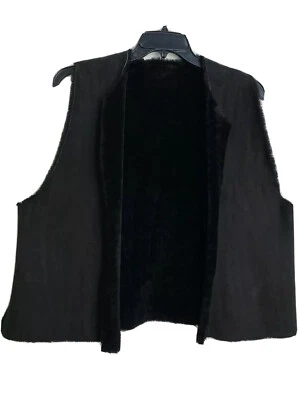 Eskandar (0) Black Leather Suede Shearling Vest  SALE - Image 1 of 4