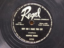 Memphis Minnie blues 78 Kidman Blues bw Why Did I Make You Cry on Regal
