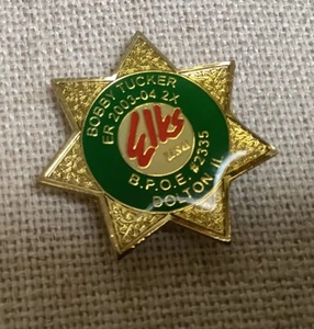 BPOE Elks Lodge 2335 Dolton Illinois Star Hat Lapel Pin Pinback - Picture 1 of 2