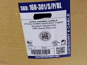Cable vertical 168-301/S/P/BL alto grado F/UTP blindado CAT6 azul pleno/100 ft - Imagen 1 de 10