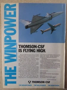 4/1987 PUB THOMSON CSF RAFALE A AIRBUS A300 EQUIPEMENT AERONAUTIQUE ORIGINAL AD - Picture 1 of 1