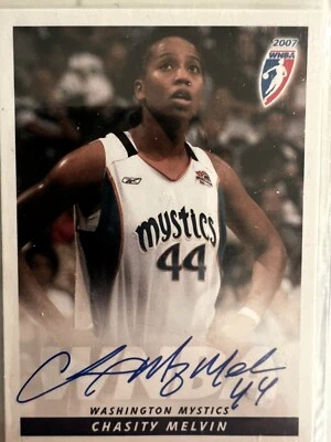 Autographed Chasity Melvin 2007 WNBA Rittenhouse Signature Card Mystics - Image 1 of 2