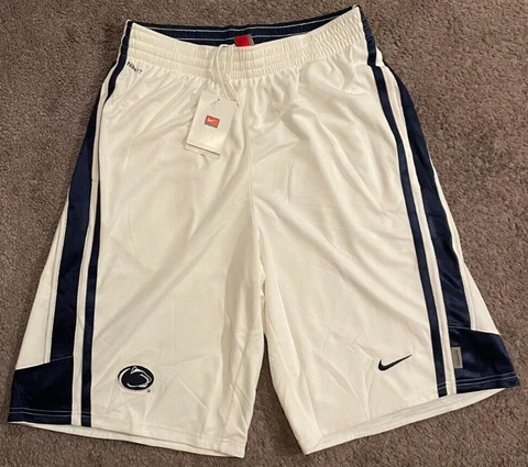 New w/ Tags! Men's Nike Team Authentic Penn State Nittany Lions White Shorts Cover