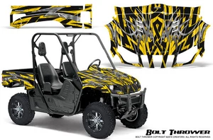 YAMAHA RHINO 450/660/700 UTV GRAPHICS KIT DECALS CREATORX BOLT THROWER YELLOW - Imagen 1 de 1